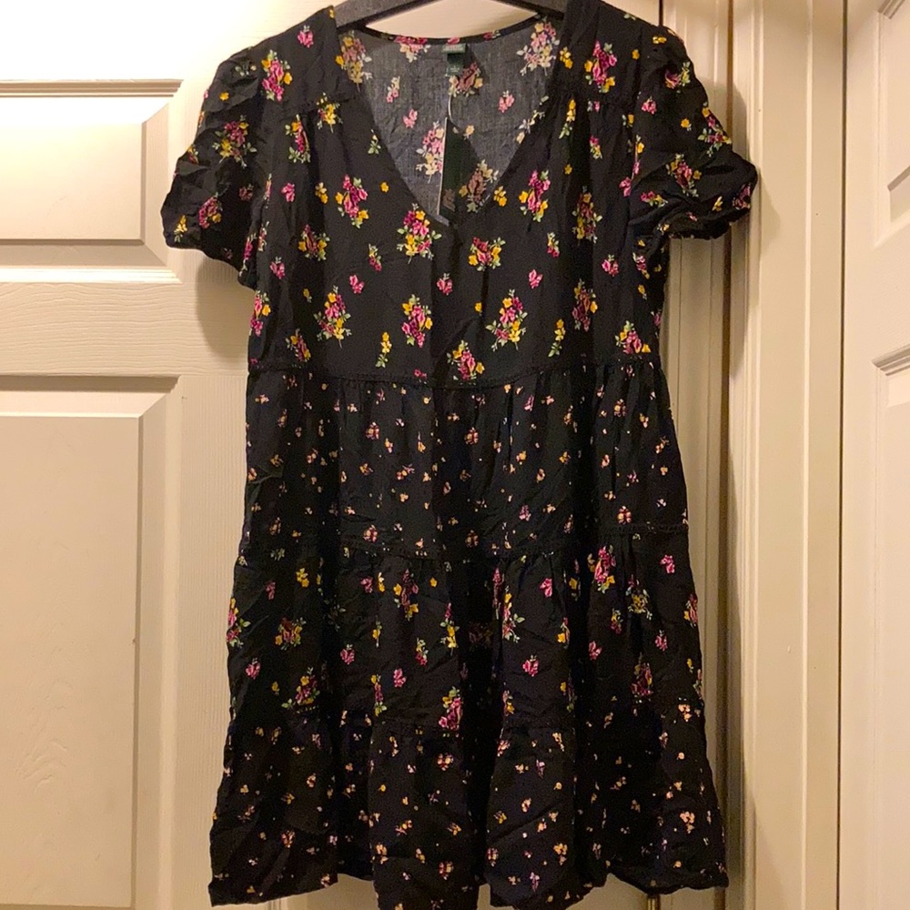 Wild Fable Black Flower Dress